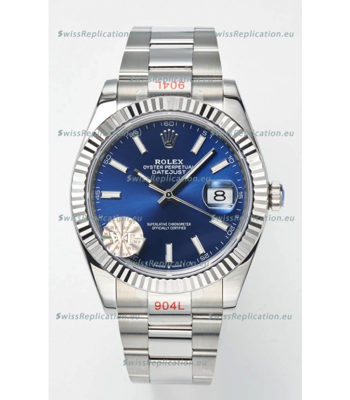 Rolex Datejust Cal.3235 Movement Swiss Watch 1:1 Mirror Replica 904L Steel 41MM - Blue Dial 