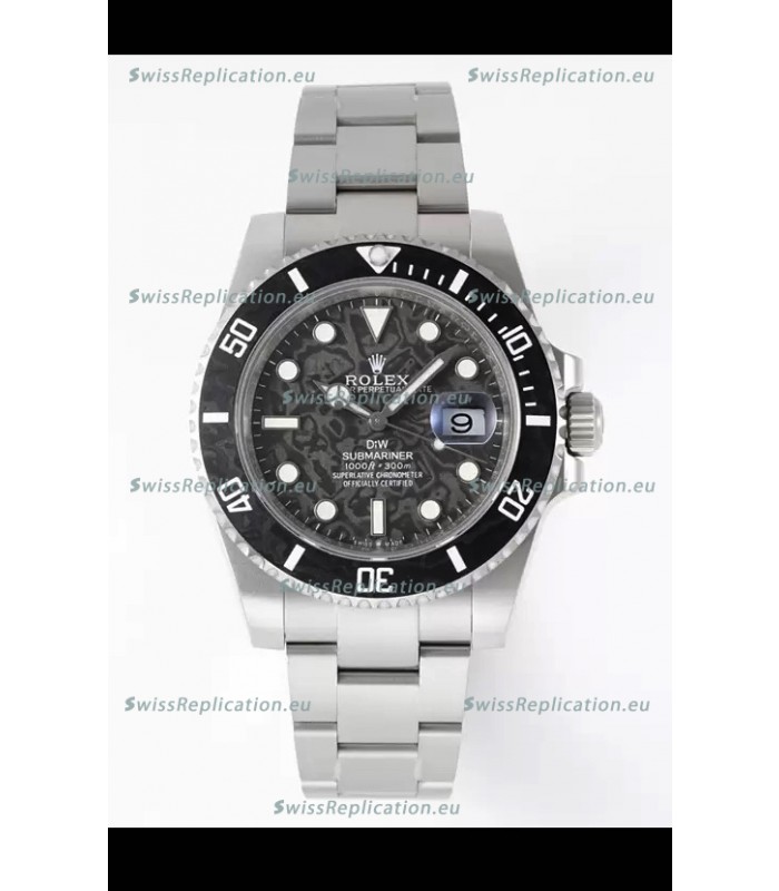 Rolex Submariner DiW Stainless Steel Casing Black Ceramic Bezel Edition Watch 