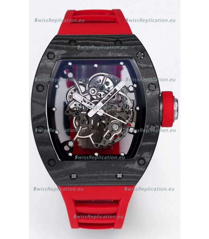 Richard Mille RM055 Black Carbon Casing 1:1 Superclone Genuine Tourbillon Watch 