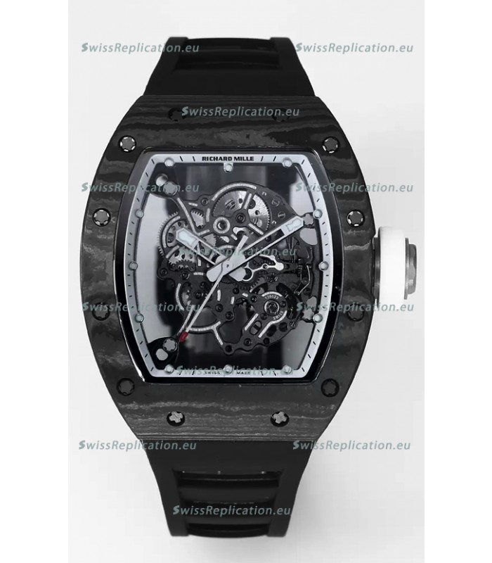 Richard Mille RM055 Black Carbon Casing 1:1 Superclone Genuine Tourbillon Watch 