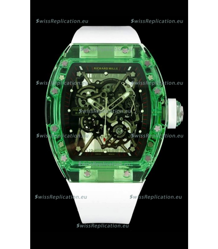Richard Mille RM35-01 Transparent Sapphires Casing with Genuine Tourbillon Super Clone Watch