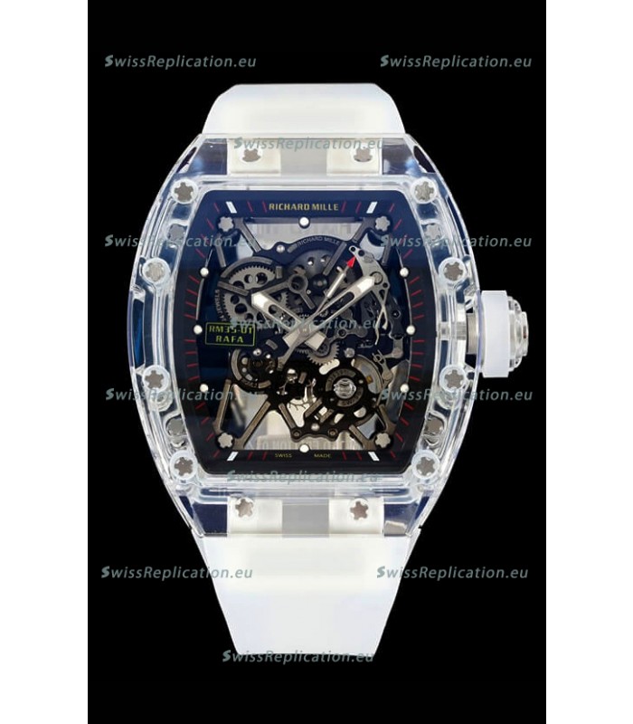 Richard Mille RM35-01 Transparent Sapphires Casing with Genuine Tourbillon Super Clone Watch