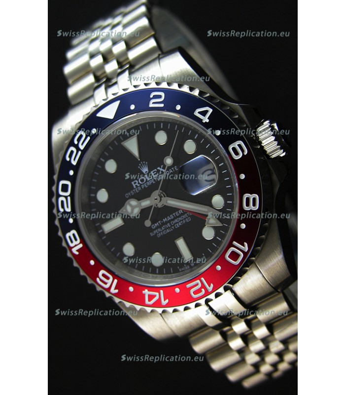Rolex GMT Masters II 116719BLRO Pepsi Bezel Cal.3186 Movement Swiss Replica - Ultimate 904L Steel Watch 