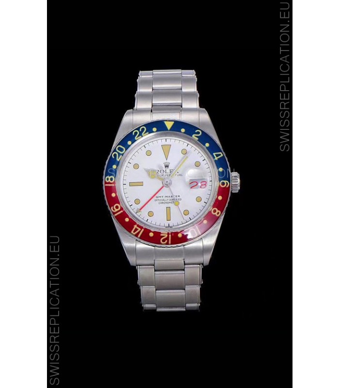 Rolex GMT Master Vintage Edition Swiss Replica Watch in White Dial