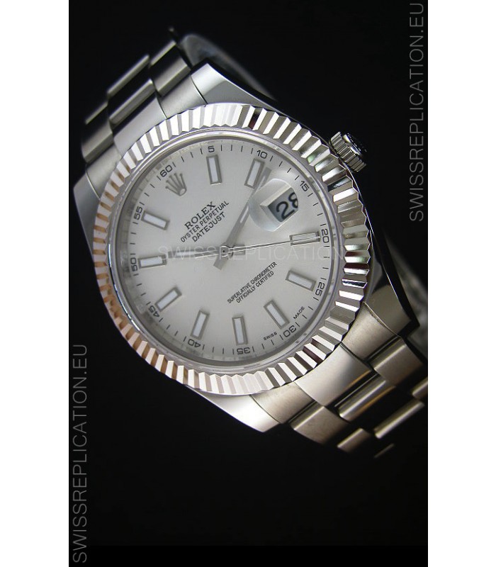 Rolex Datejust Japanese Replica Watch - Grey Dial in 41MM with Oyster Strap