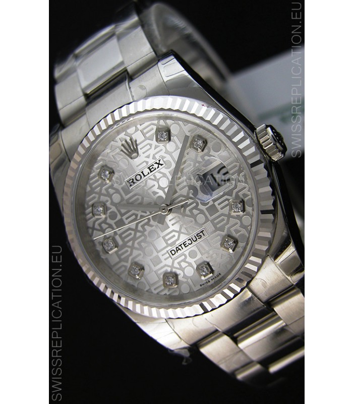 Rolex Datejust Japanese Replica Watch - Silver Dial in 36MM with Oyster Strap