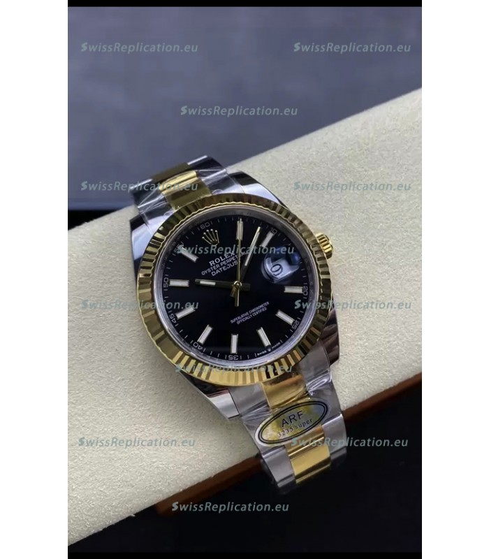 Rolex Datejust M126333 41MM ETA3235 72 Hours Power Black Dial Oyster 1:1 Mirror Replica Yellow Gold 904L Steel