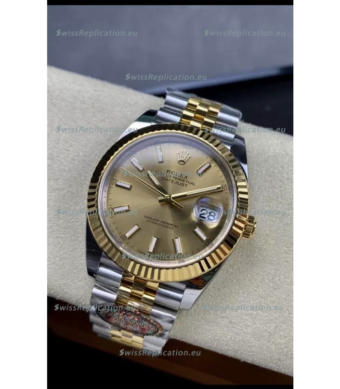 Rolex Datejust 126333 41MM Cal.3235 Swiss 1:1 Mirror Replica Watch in 904L Gold Dial
