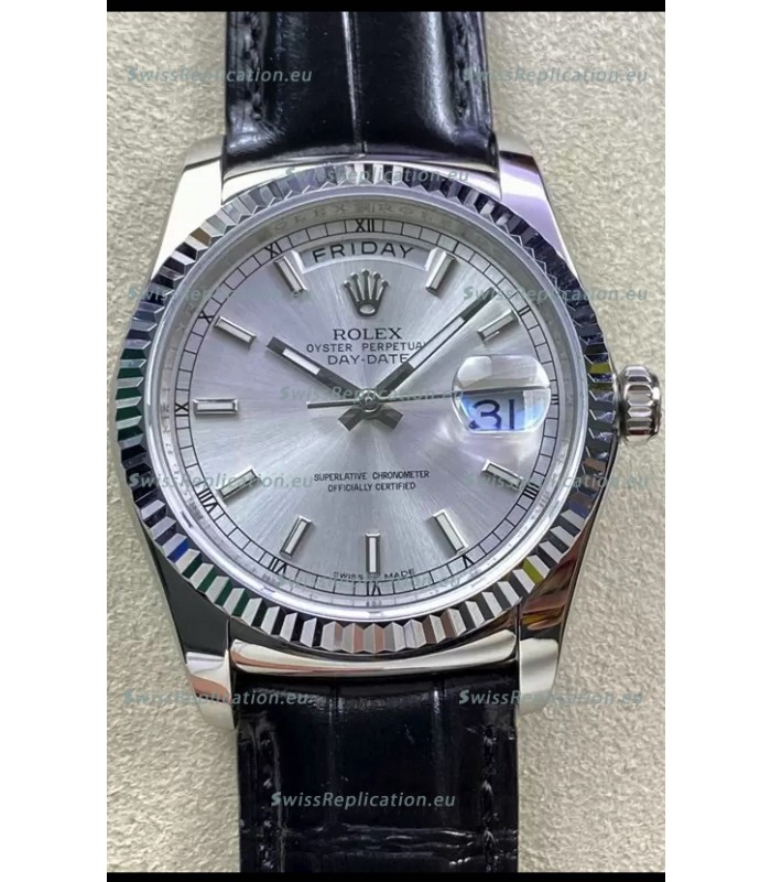Rolex Day Date 904L Steel Casing Watch in Steel Dial 36MM - 1:1 Mirror Quality 