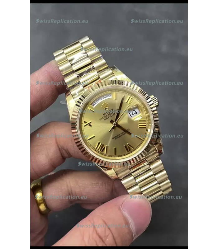 Rolex Day Date Presidential 18K Rose Gold Watch 40MM - Gold Dial 1:1 Mirror Quality