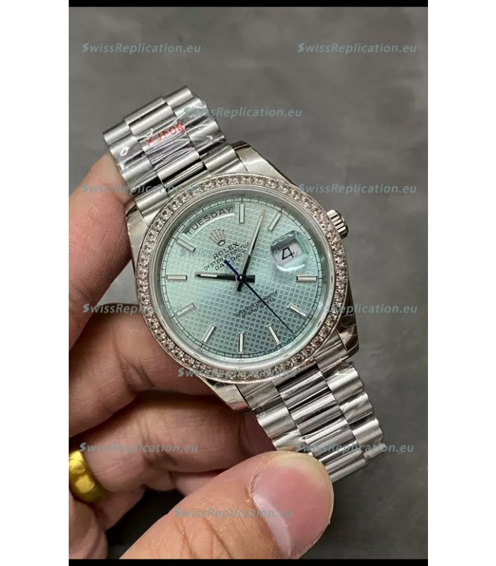 Rolex Day Date Presidential 904L Steel 40MM - Blue Patterned Dial 1:1 Mirror Quality Watch