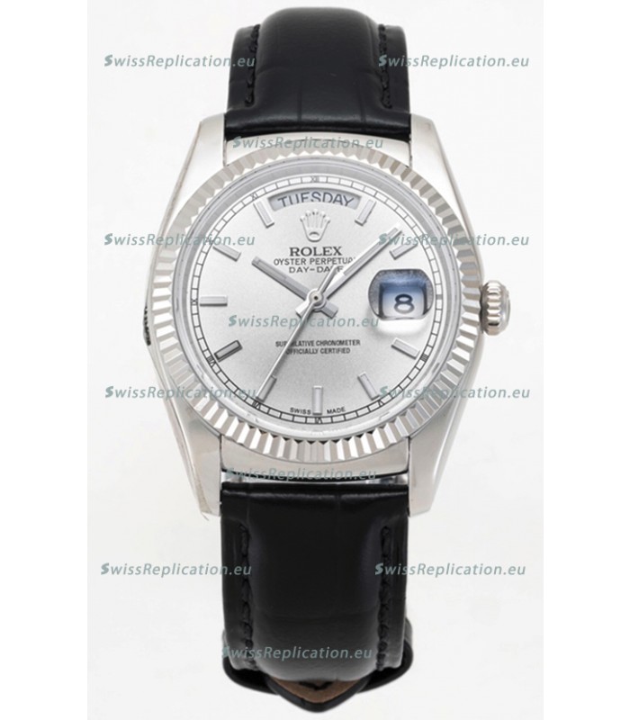 Rolex Day Date 904L Steel Casing Watch in Steel Dial 36MM - 1:1 Mirror Quality