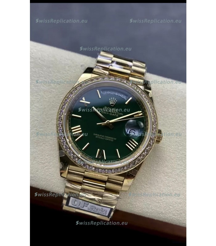 Rolex Day Date Presidential 18K Rose Gold Watch 40MM - Olive Green Dial 1:1 Mirror Quality