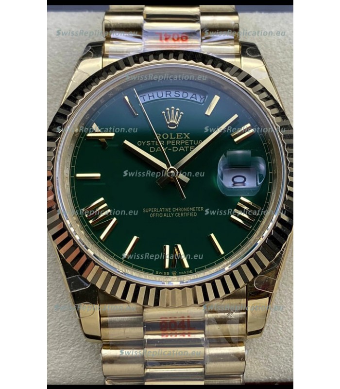 Rolex Day Date Presidential 18K Rose Gold Watch 40MM - Olive Green Dial 1:1 Mirror Quality