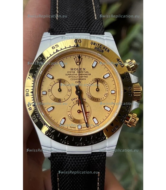 Rolex Cosmograph Daytona DiW Golden Essence Carbon Fiber Watch Cal.4130 Movement