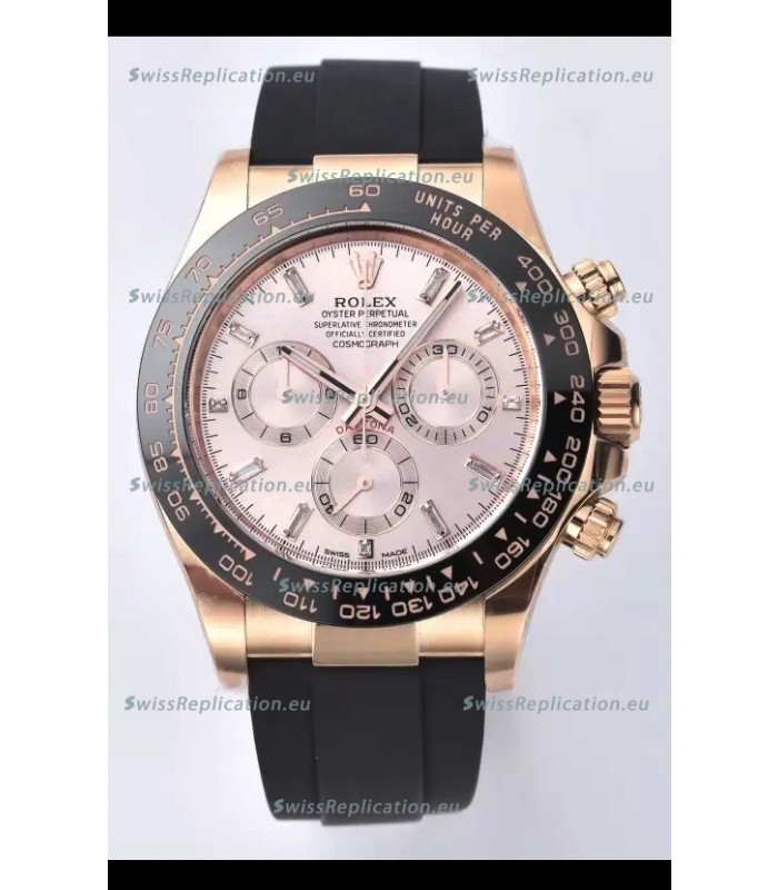 Rolex Cosmograph Daytona M116515ln-0061 Rose Gold Sundust Dial Original Cal.4130 Movement - 904L Steel Watch