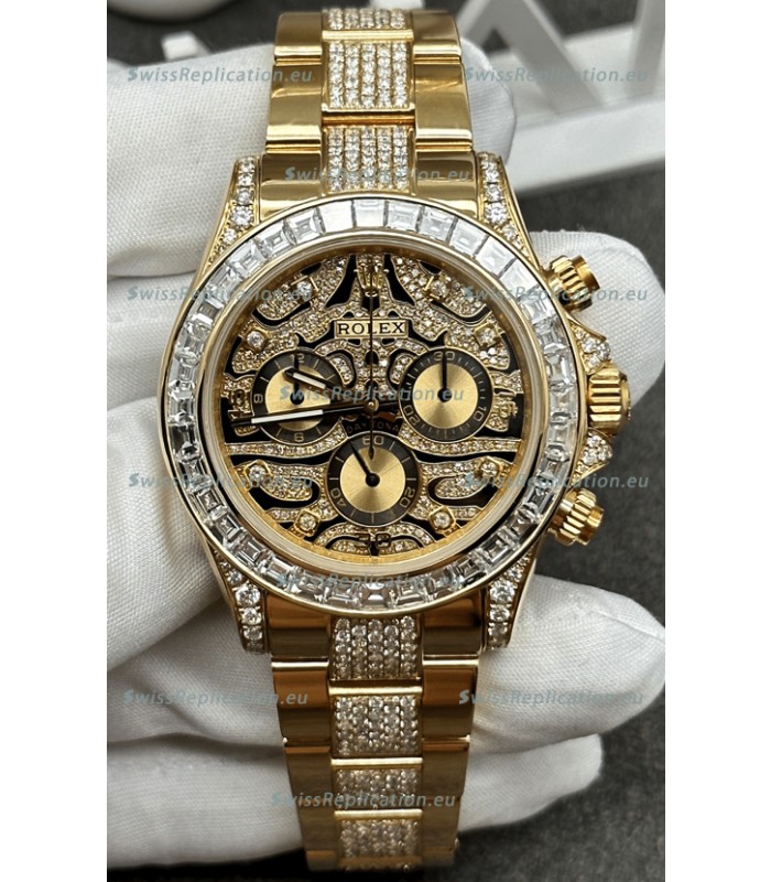 Rolex Cosmograph Daytona "Eye of the Tiger" Edition in 904L Yellow Gold 1:1 Mirror Replica Watch