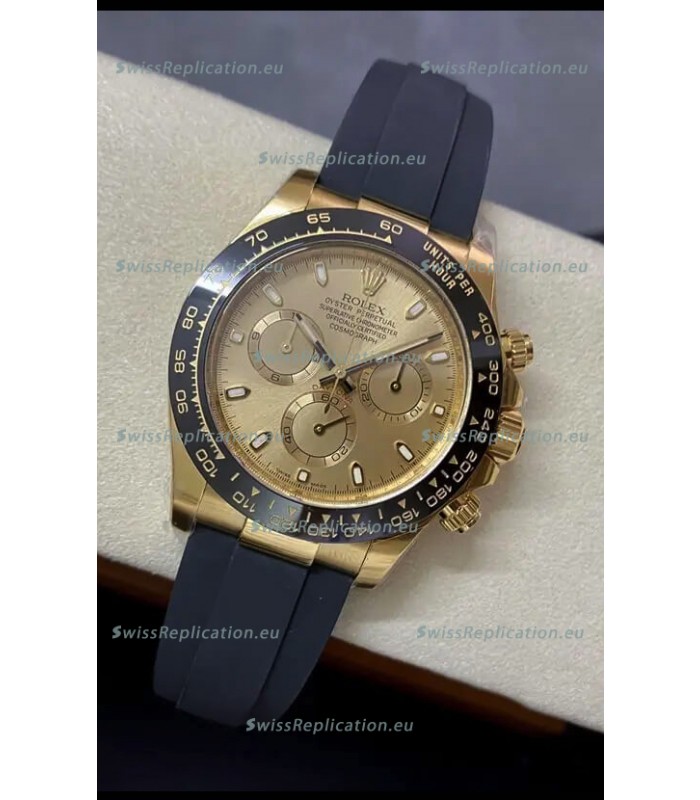Rolex Cosmograph Daytona 116518LN-0037 Yellow Gold Original Cal.4130 Movement - 904L Steel Watch