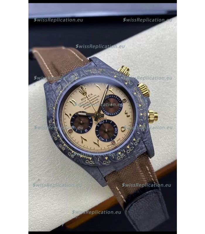 Rolex Daytona DiW Desert Eagle Arabic Edition Watch - Forged Cabon Casing 1:1 Mirror Replica