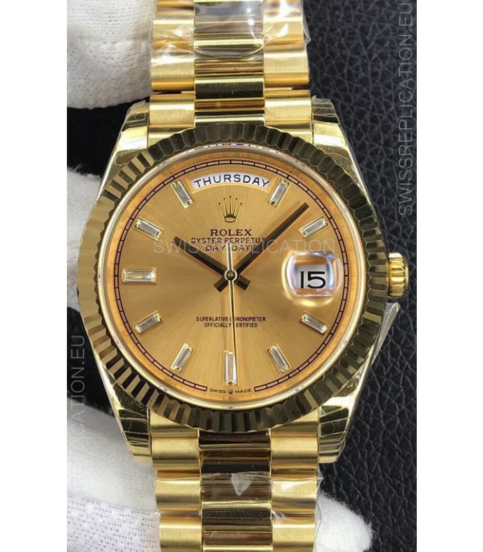 Rolex Day Date Presidential 904L Steel Yellow Gold 40MM - Gold Dial 1:1 Mirror Quality Watch
