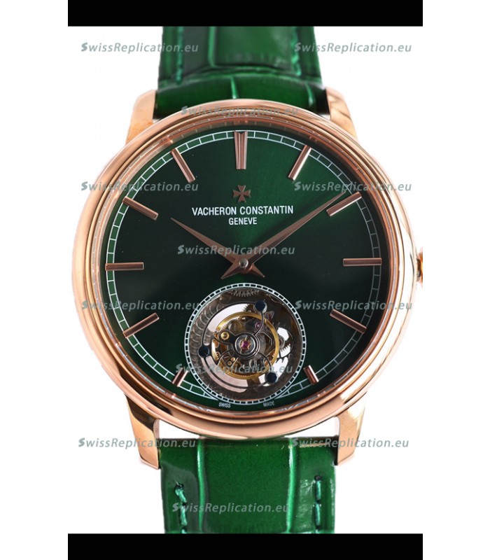 Vacheron Constantin Traditionelle Swiss Tourbillon Rose Gold 1:1 Mirror Replica Watch 