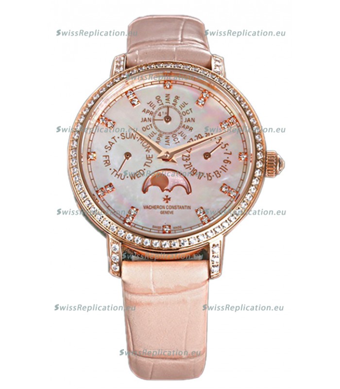 Vacheron Constantin Traditionelle Perpetual Calendar Ultra-Thin Rose Gold Swiss Replica 