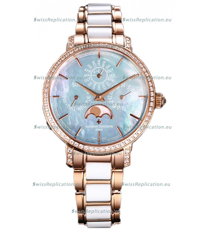 Vacheron Constantin Traditionelle Perpetual Calendar Ultra-Thin Rose Gold Swiss Replica 