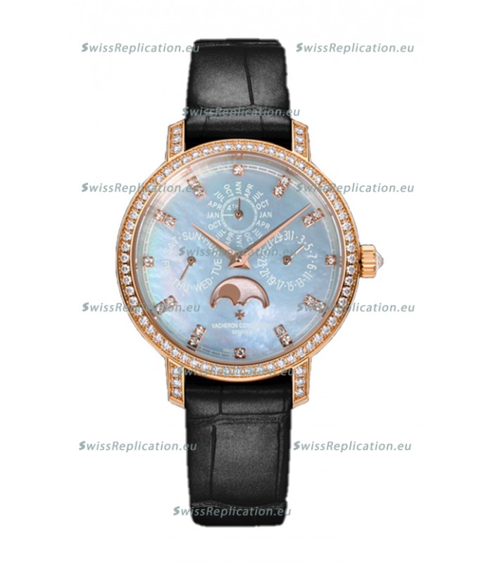 Vacheron Constantin Traditionelle Perpetual Calendar Ultra-Thin Rose Gold Swiss Replica 