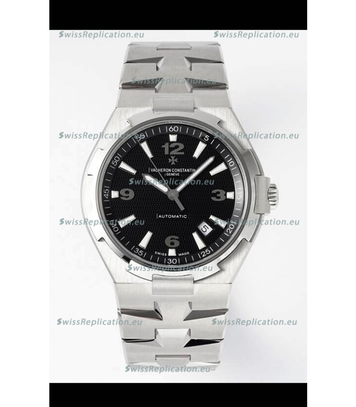 Vacheron Constantin Overseas 1:1 Mirror Swiss Replica Watch in Black Dial - Steel Strap