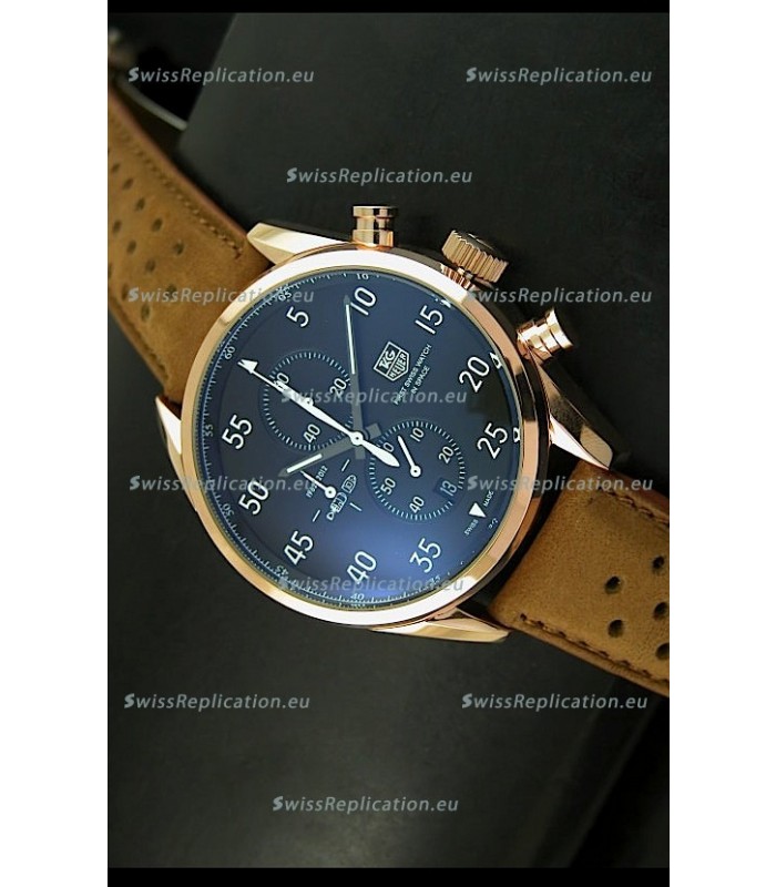 Tag Heuer Carrera 1887 SpaceEX Edition Japanese Quartz Watch in Pink Gold