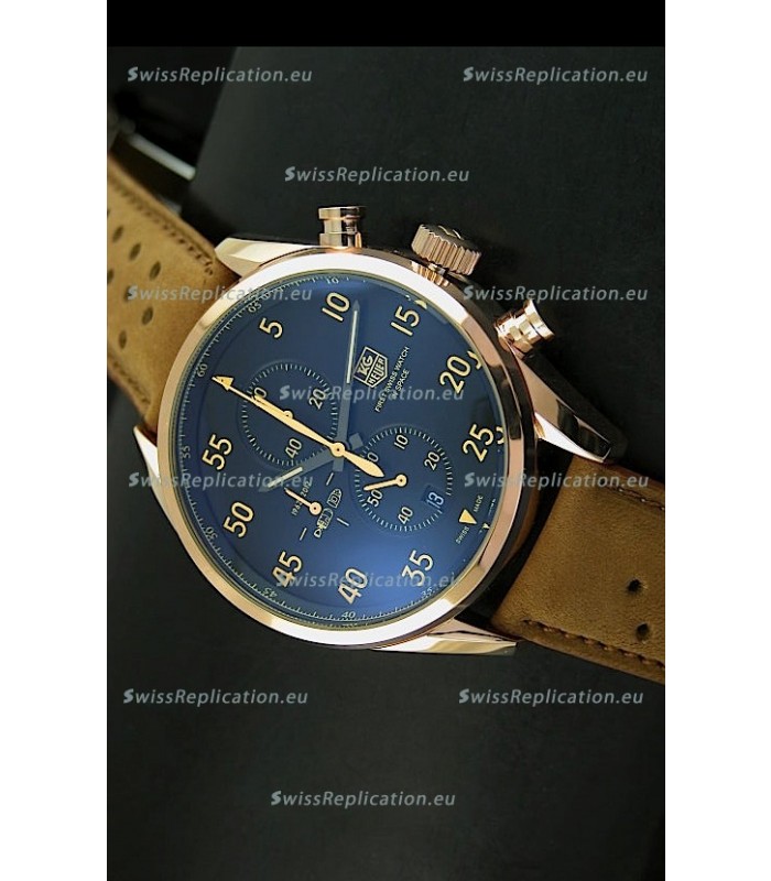 Tag Heuer Carrera 1887 SpaceEX Edition Japanese Quartz Watch in Pink Gold