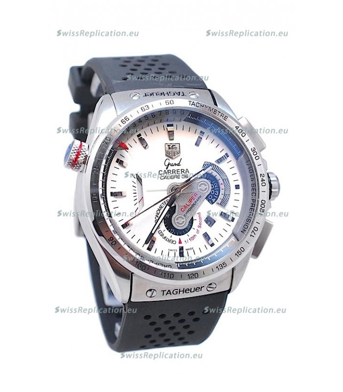 Tag Heuer Grand Carrera Calibre 36 Japanese Automatic Watch in White Dial