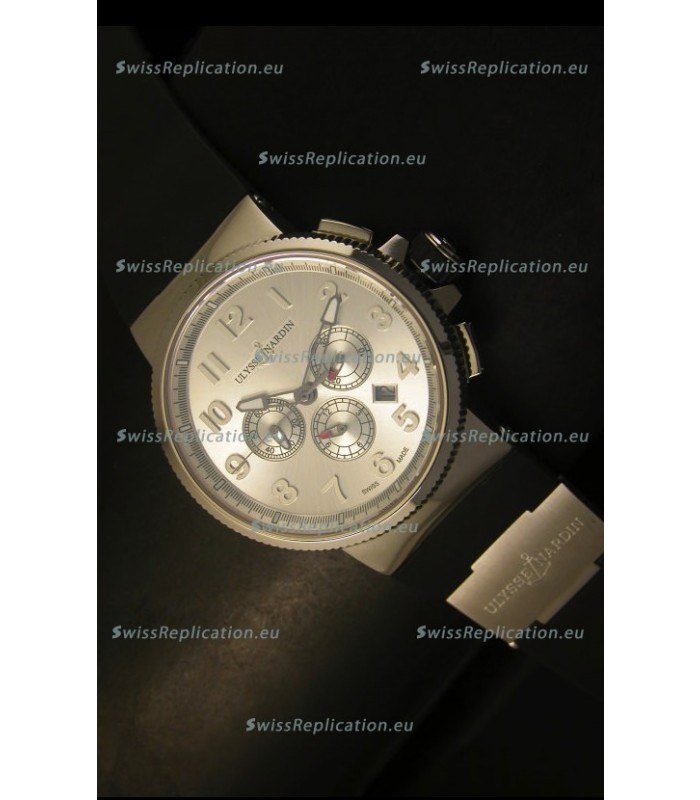 Ulysse Nardin Marine Chronograph Stainless Steel Arabic Dial - 1:1 Mirror Replica