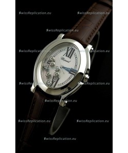 Chopard Happy Sport Swiss Replica Watch in Brown Strap