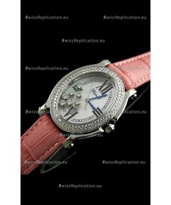 Chopard Happy Sport Swiss Replica Watch in Pink Strap