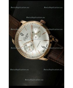 Glashuette Senator Japanese Replica Watch in 18K Pink Gold Case