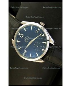 Omega Seamaster Railmaster Japanese Replica Watch in Black Leather Strap