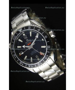 Omega Planet Ocean GMT Black Swiss Replica Watch - 1:1 Ultimate Mirror Edition