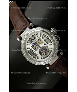 Cartier Ronde De Ladies Replica Watch in Decorated Skeleton Dial