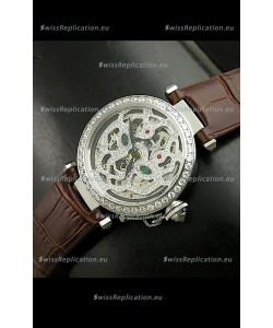 Cartier Pasha Ladies Replica Watch in Skelton Diamond Dial