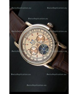 Patek Philippe Complications Tourbillon Japanese Replica Watch in Pink Gold