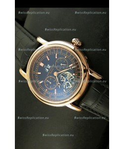 Patek Philippe Complications Tourbillon Japanese Replica Watch in Pink Gold