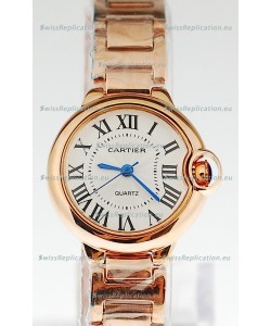 Ballon Bleu De Cartier Japanese Ladies Replica Pink Gold Watch