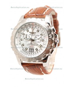 Breitling Chronograph Chronometre Replica Watch in Brown Strap