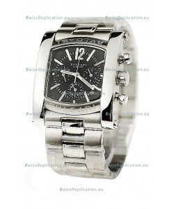 Bvlgari Assioma Chrongraph Japanese Replica Watch in Black Dial