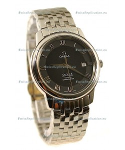 Omega Co-Axial Deville Japanese Steel Watch in Black Dial