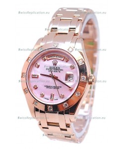 Rolex Day Date Pink Mother of Pearl Japanese Replica Watch