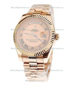 Rolex Day Date Pink Gold Japanese Replica Watch