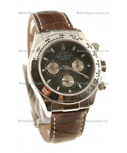Rolex Daytona Cosmograph 2011 Edition Swiss Watch in Brown Leather Strap