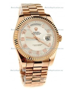 Rolex Day Date Pink Gold Japanese Replica Watch